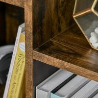 Estantería de Madera Rústica Marrón 7 Compartimentos para Libros, Archivos, Dormitorio, Oficina - details 7
