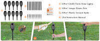 RXUNS Antorcha Solar Impermeable 10Pack Luz de Cuerda LED para Decoración al Aire Libre - details 4