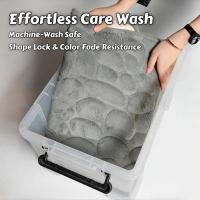 Cama de Mascota de Piedra Texturada Alfombra Antideslizante Absorbente de Agua con Pad de Salpicaduras de Estilo Pebble - details 4