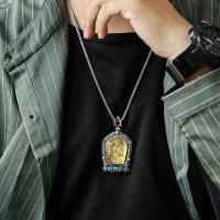 Colgante de cuentas giratorias de Buda Tangka para hombre, doce guardianes del zodíaco, estilo étnico, collar de Bodhisattva Manjusri para mujer - details 4