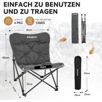 Silla de camping acolchada cómoda portátil de algodón al por mayor, silla plegable para exteriores, picnic, pesca, carga 136 kg - details 9