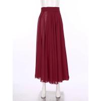 Faldas largas transparentes para mujer, faldas latino Tango salón baile Flamenco lírico, falda dobladillo ancho cintura alta de - details 23