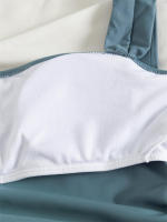 Bikini de dos piezas para mujer, traje de baño de dos piezas, Tankini, unicolor, Tanga Sexy - details 6