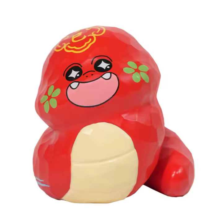 Figuras creativas de serpiente de dibujos animados, estatua de serpiente de resina bonita, Mini figura en miniatura de serpiente portátil, decoración de Año Nuevo Chino - 1