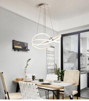 LEFAN-lámpara colgante LED para comedor y sala de estar, luz curva de 60CM, Simple, artesanal - details 5