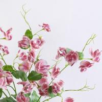 Planta verde de 55cm, flores artificiales de guisante, elegante rama de flor de guisante de seda de tacto Real, flor falsa de plástico hecha a mano para fiesta de boda - details 8
