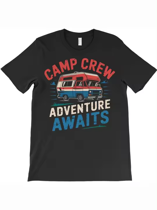Camiseta vintage camper van aventura regalo para papá manga corta con cuello redondo suave y cómoda - 1