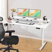 160x70cm Mesa Escritorio Elevable, Mesa Elevable Escritorio, Mesa Gaming Blanco, Secretaria Elevatoria, Memoria de Altura Ajustable, Adecuado para Estudiar, Trabajar, Juegos - details 13