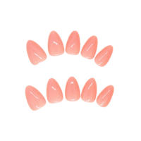 Uñas artificiales de longitud media para mujer, manicura de 30 piezas, rosa almendra, estilo simple, color sólido, para salón de belleza - details 0