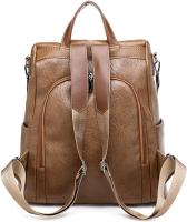 Mochila de Cuero Impermeable Antirrobo para Mujer, Bolso de Hombro, Mochila Escolar, Pequeño, informal, Bandolera - details 3