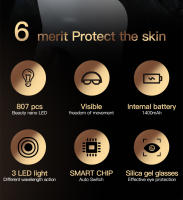 Vancostar-mascarilla Facial LED 807 Nano, rejuvenecimiento, eliminación de arrugas, antienvejecimiento, cara completa con herramienta para el cuidado del cuello - details 1