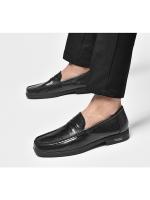 Zapatos de Cuero para Hombres Mocasines de Estilo Sencillo sin Cordones - details 4