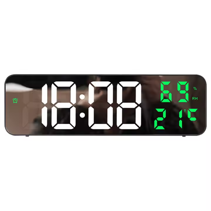 Reloj despertador LED Digital con pantalla grande, reloj con pantalla Digital, reloj con pantalla de temperatura para sala de estar, reloj decorativo - 1