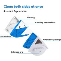 Limpiador de Ventanas Magnético de Doble Cara, Forma de Triángulo Limpiador de Ventanas Magnético - details 6