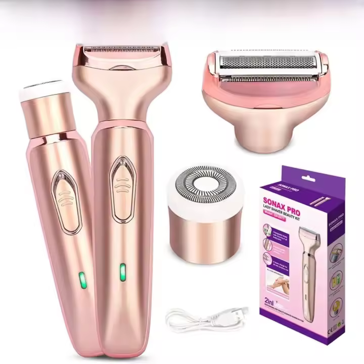 Epilador Eléctrico Profesional 2 en 1 Afeitadora de Cara sin Dolor para Mujeres - 1