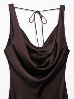 2025 verano nueva ropa de mujer textura de satén de seda vestido de tirantes largo vestido de fiesta con cuello en V para mujer - details 14
