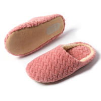 Espina de pescado gamuza interior masculino y femenino parejas hogar zapatillas de algodón térmico. - details 7