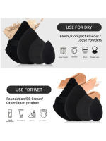 12 piezas de esponja de maquillaje triangular de terciopelo suave para Libre Foundation Melter Whitening Poo - details 1