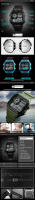 SKMEI-reloj deportivo Digital para hombre, cronógrafo con correa de PU, multifunción, resistente al agua, alarma, 1299 - details 1