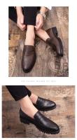 Mocasines tejidos con tacón plano de color liso, zapatos de cuero de cuello alto transpirables de alta calidad para hombres y mujeres - details 3