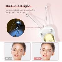 Depiladora eléctrica para el cuerpo, afeitadora de hilo de algodón para piernas y brazos, afeitadora de belleza para mujer, depiladora de pelo recargable para el cuello - details 3