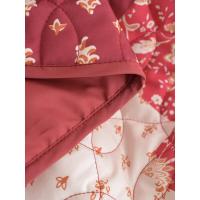 BUNO-Chaleco acolchado con estampado de flores rojas chinas para mujer, abrigo sin mangas, cuello en V, botones cubiertos, ropa de abrigo corta Vintage, 2025 - details 15