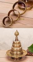 Placa de manzha pura de siete, brújula de mancha tallada hecha a mano en Nepal, pequeña, mediana y grande, regalo de cobre púrpura de estilo tibetano - details 6