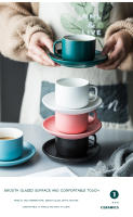 Juego de taza de café y platillo de cerámica nórdica, taza de jugo de leche Simple, tazas de desayuno, taza de té y plato de la tarde, utensilios de café - details 3