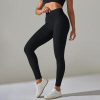 Pantalones deportivos de cintura alta sin costuras para yoga para mujer para hacer ejercicio y correr - details 13