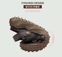 2022 Nuevas sandalias de zapatos de malla para exteriores cosidas a mano de playa informal para hombres grandes - details 9
