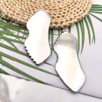 Masajeador de Piel de Cara de Acero Inoxidable Herramienta de Cuidado de la Piel Corporal para Relajación del Cuello Gua Sha Scraper - details 0