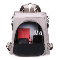 Mochila informal impermeable antirrobo para mujer, bolso de hombro escolar ligero con bola de pelo para adolescentes y niñas - details 13