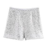 BUNO-2025 novedad de verano, traje informal de manga larga con cuello en V y lentejuelas para mujer, conjunto de pantalones cortos informales de cintura alta - details 12