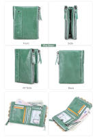 Carteras de Piel Genuina CONTACT'S para Mujeres - Carteras Cortas de Doble Pliegue, Monederos de Moda para Mujeres, Porta Tarjetas, Monedero, Clip para Dinero, Carteras para Mujeres y Hombres - details 32