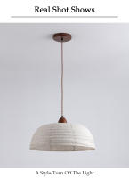 LEFANGXING Lámpara de Dinería de Tela Retro Estilo Wabi-sabi para Dormitorio, Tienda de Ropa, Sala de Estar Luz de Alumbramiento de Lino y Algodón Zen Crema - details 7