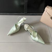 Zapatos de tacón alto plateados puntiagudos para mujer stiletto back zapatos individuales vacíos nuevos con falda bolsa cabeza sandalias zapatos de mujer - details 4