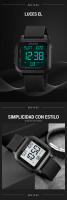 SKMEI-reloj deportivo Digital para hombre, cronógrafo militar con alarma, resistente al agua, pantalla LED, resistente al agua, 5Bar - details 2