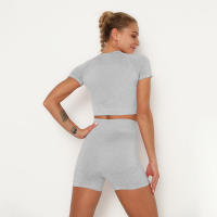 Hamidou-camisetas deportivas de Yoga para mujer, Tops sin costuras para Fitness, ropa deportiva para correr y gimnasio - details 59