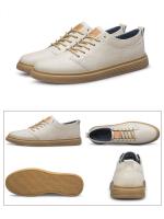 Zapatillas Informales de Primavera y Otoño para Hombre Cordones, Punta Redonda, De Caña Baja, Transpirables, Versátiles, Hechas a Mano, Blancas - details 1