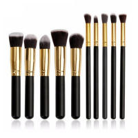 Brochas de maquillaje de alta calidad 10 piezas Kit profesional completo Cosméticos para mujeres con sombra de ojos y instrumentos de maquillaje - details 1