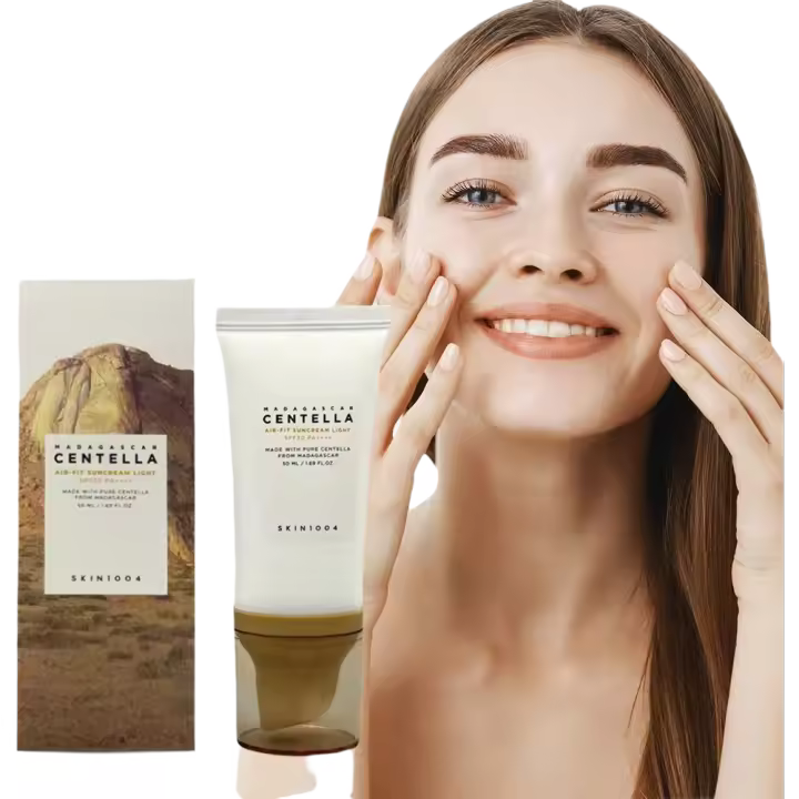 Ácido hialurónico hierba de nieve crema protectora sensible al agua Madagascar Centella Hyalu Cica suero solar compatible con agua SPF50 PA 50ml - 1