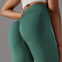 Leggings de yoga sin costuras para mujer, ropa deportiva de entrenamiento, pantalones deportivos de cintura alta - details 66