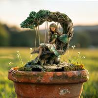 Decoración de micropaisajes, pila de jardín acrílica, estaca de jardín impermeable creativa, tapones de suelo de elfo multifuncionales para exteriores - details 4