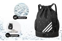 Hombres y mujeres bolsillos laterales dobles mochila deportiva con cordón bolsa de cordón, la escuela, la aptitud, bolsa de cordón, de gran capacidad, ligera, versátil, húmeda y seca, bolsas de baloncesto de fútbol, ​​mochilas de senderismo - details 6