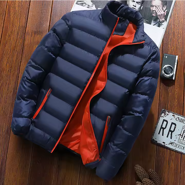 Chaquetas cálidas con cuello levantado para hombre, abrigos casuales, abrigos masculinos, moda de otoño e invierno - 1