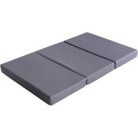 Espuma viscoelástica plegable para invitados, firmeza media, 75 x 195 x 10 cm, con funda, gris - details 11