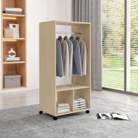 Ruedas Armario para Ropa con Barra Estantes Abiertos Organizador para Colgar Ropa de Dormitorio - details 3