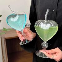 Copa de Vino en Forma de Corazón con Paja Ideal para Té, Cerveza, Jugo, Leche, Café Barra en Casa - details 7