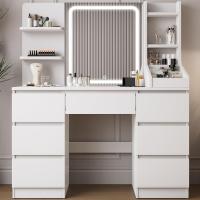 3 Tonos, Brillo Ajustable, Morno con 4 Estantes y 7 Cajones, Blanco con 3 Compartimentos Abiertos - details 0