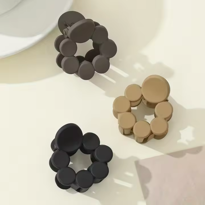 3 uds pinza para el pelo mate estilo Simple pinzas en forma de garra de tiburón pinza para el pelo de Color sólido pinzas para el cabello elegantes para mujer - 1
